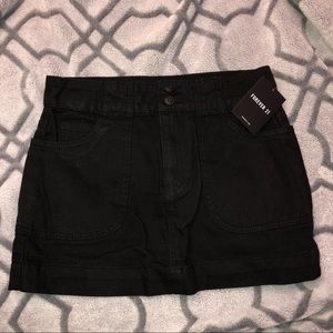 forever 21 black denim mini skirt